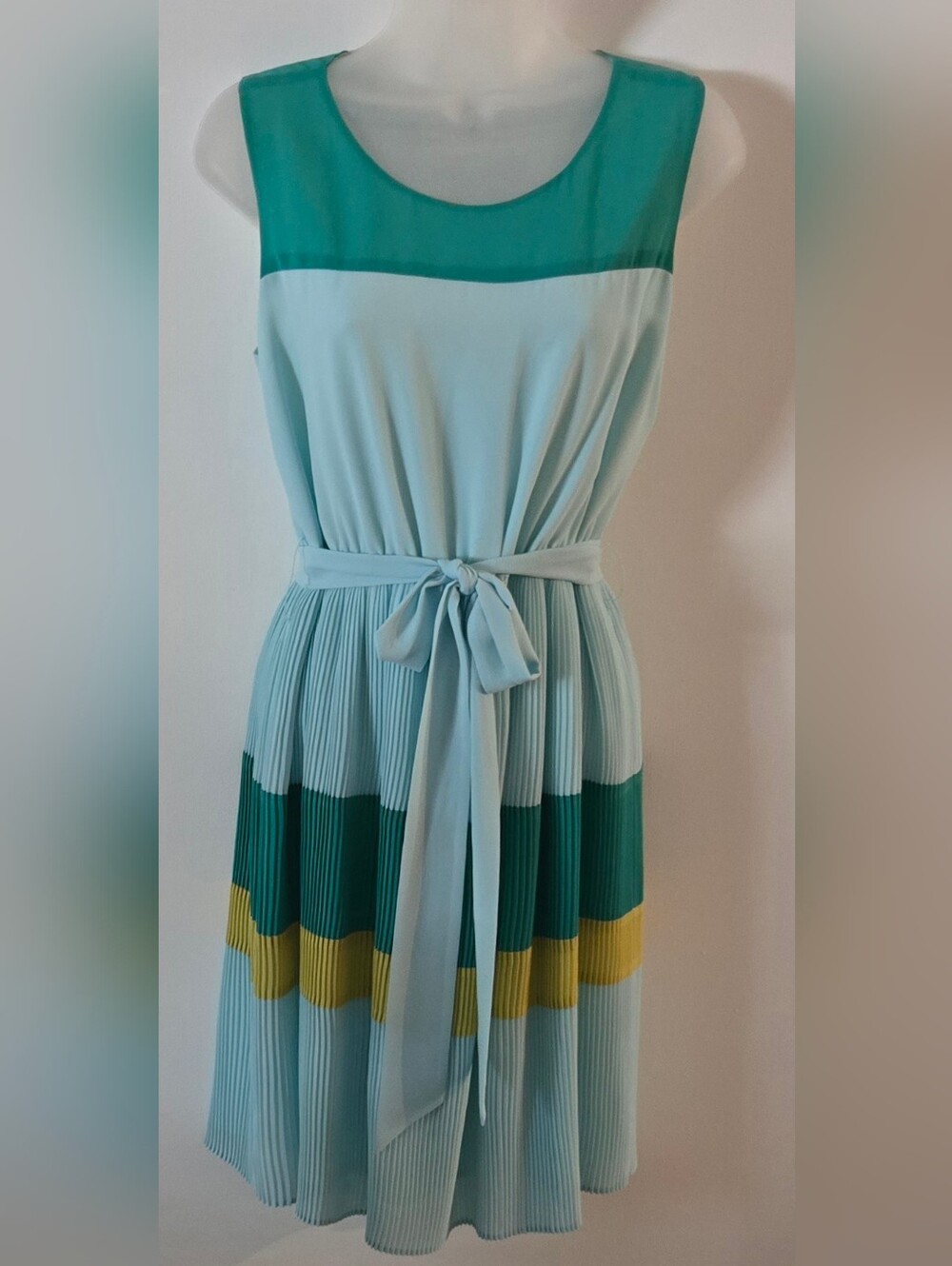 Darling Gracie Colorblock Dress Fit And Flare Sz Small Retro Inspired Euc